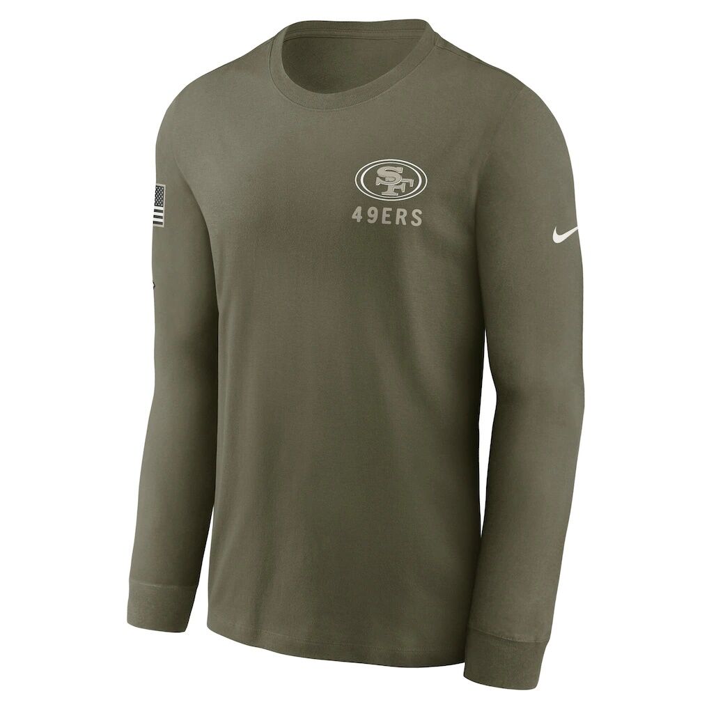 San Francisco 49ers Nike 2025 Salute to Service Sideline Long Sleeve T-Shirt - Olive