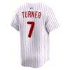 Trea Turner Philadelphia Phillies Nike Home Limited Player Jersey - White - Detail View