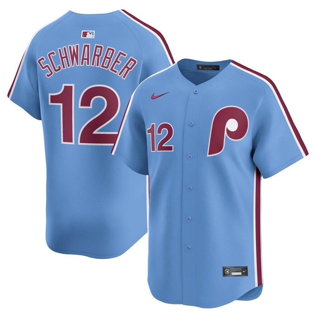 Kyle Schwarber Philadelphia Phillies Nike Alternate Limited Jersey - Light Blue