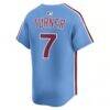 Trea Turner Philadelphia Phillies Nike Alternate Limited Player Jersey - Light Blue - Detail View