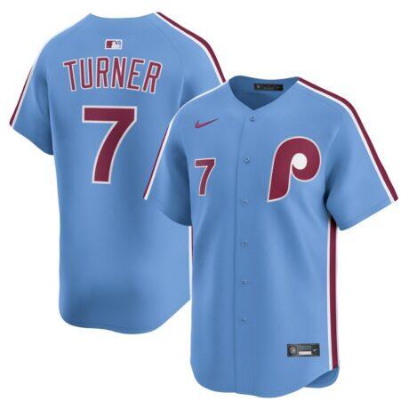 Trea Turner Philadelphia Phillies Nike Alternate Limited Player Jersey - Light Blue - Front View