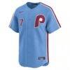 Trea Turner Philadelphia Phillies Nike Alternate Limited Player Jersey - Light Blue - Side View