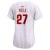 Aaron Nola Philadelphia Phillies Nike Women's Home Limited Player Jersey - White - Detail View