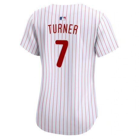 Trea Turner Philadelphia Phillies Nike Women's Home Limited Player Jersey - White - Front View