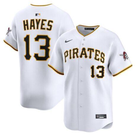Ke'Bryan Hayes Pittsburgh Pirates Nike Home Limited Player Jersey - White - Front View