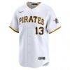 Ke'Bryan Hayes Pittsburgh Pirates Nike Home Limited Player Jersey - White - Side View