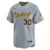 Paul Skenes Pittsburgh Pirates Nike Road Limited Player Jersey - Gray - Side View