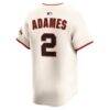 Willy Adames San Francisco Giants Nike Home Limited Player Jersey - Cream - Detail View