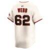Logan Webb San Francisco Giants Nike Home Limited Player Jersey - Cream - Detail View