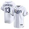 Junior Caminero Tampa Bay Rays Nike Home Limited Jersey - White - Front View