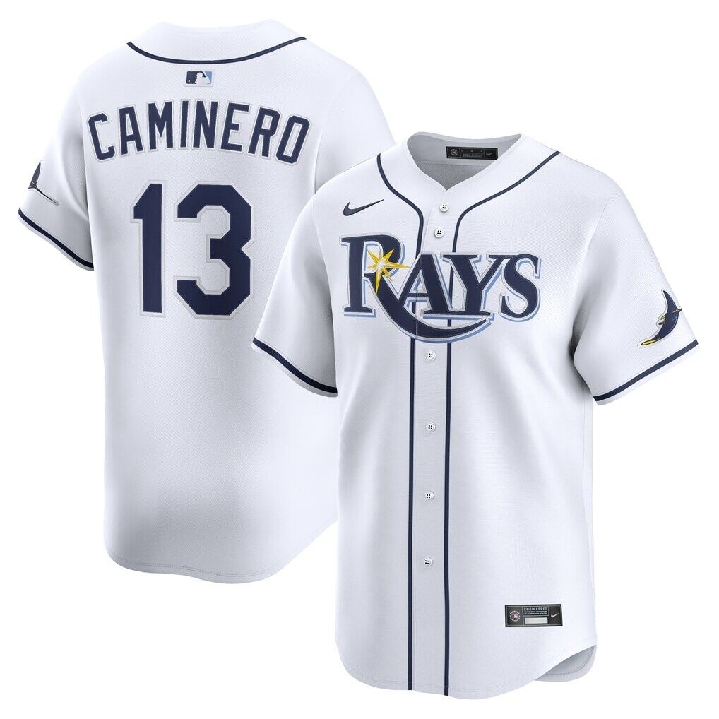 Junior Caminero Tampa Bay Rays Nike Home Limited Jersey