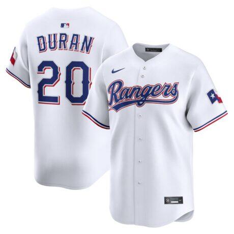 Ezequiel Duran Texas Rangers Nike Home Limited Player Jersey - White - Front View