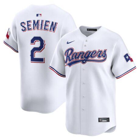Marcus Semien Texas Rangers Nike Home Limited Player Jersey - White - Front View