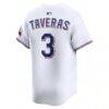Leody Taveras Texas Rangers Nike Home Limited Player Jersey - White - Detail View