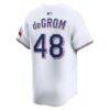 Jacob deGrom Texas Rangers Nike Home Limited Jersey - White - Detail View