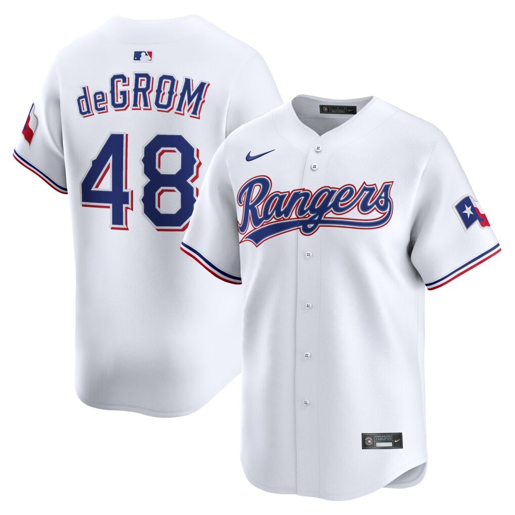 Jacob deGrom Texas Rangers Nike Home Limited Jersey
