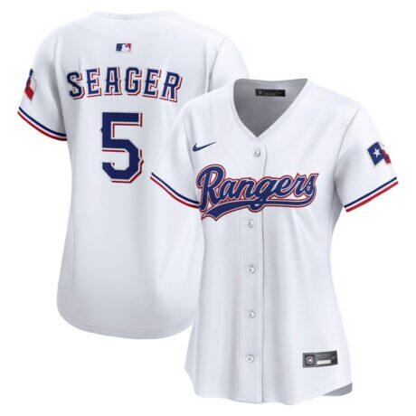 Corey Seager Texas Rangers Nike Women's Home Limited Player Jersey - White - Front View