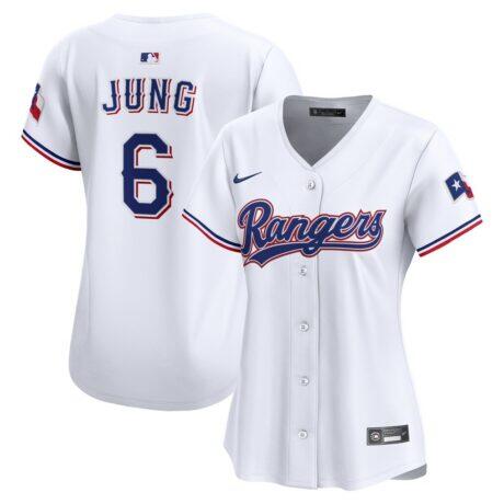 Josh Jung Texas Rangers Nike Women's Home Limited Player Jersey - White - Front View