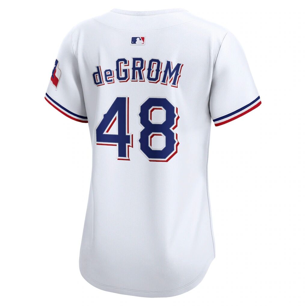 Jacob deGrom Texas Rangers Nike Women’s Home Limited Player Jersey