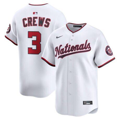 Dylan Crews Washington Nationals Nike Home Limited Player Jersey - White - Front View