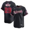 James Wood Washington Nationals Nike Alternate Limited Player Jersey - Navy - Front View