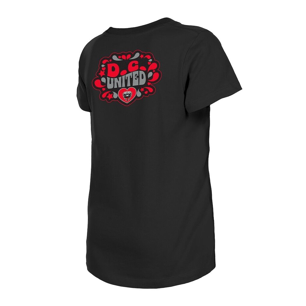 D.C. United New Era Girls Youth Bubble Heart T-Shirt
