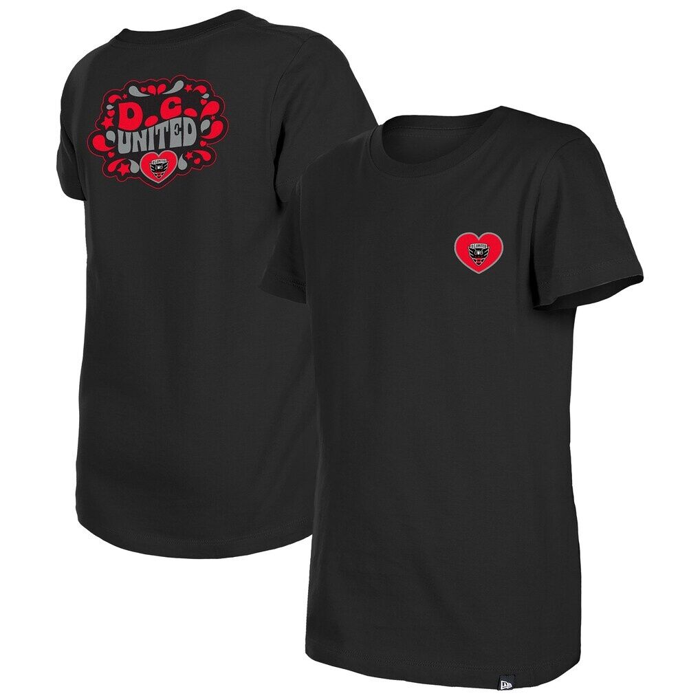 D.C. United New Era Girls Youth Bubble Heart T-Shirt