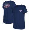 New York City FC New Era Girls Youth Bubble Heart T-Shirt - Navy - Front View