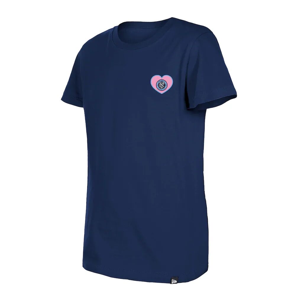 New York City FC New Era Girls Youth Bubble Heart T-Shirt
