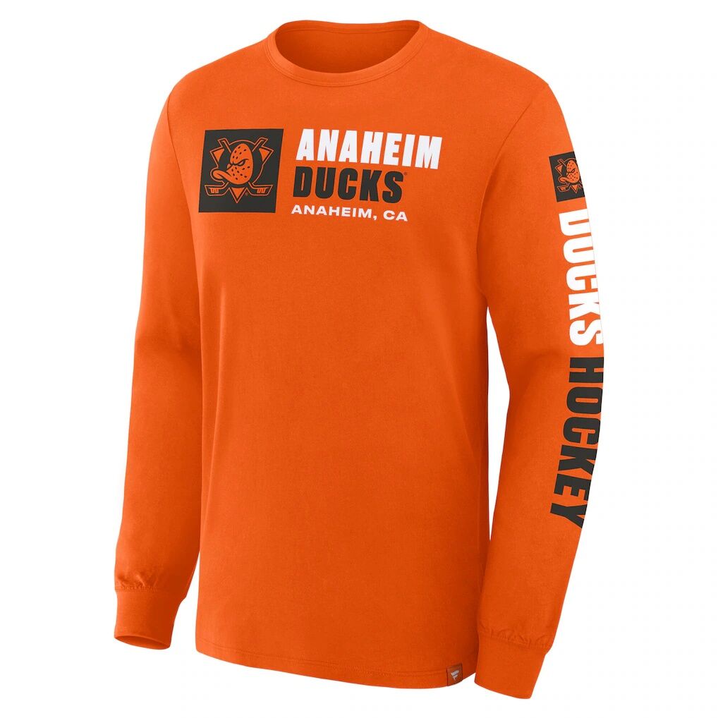 Anaheim Ducks Fashion7 Goal Crease Legacy Long Sleeve T-Shirt