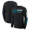 San Jose Sharks Fashion7 Goal Crease Legacy Long Sleeve T-Shirt - Black - Front View