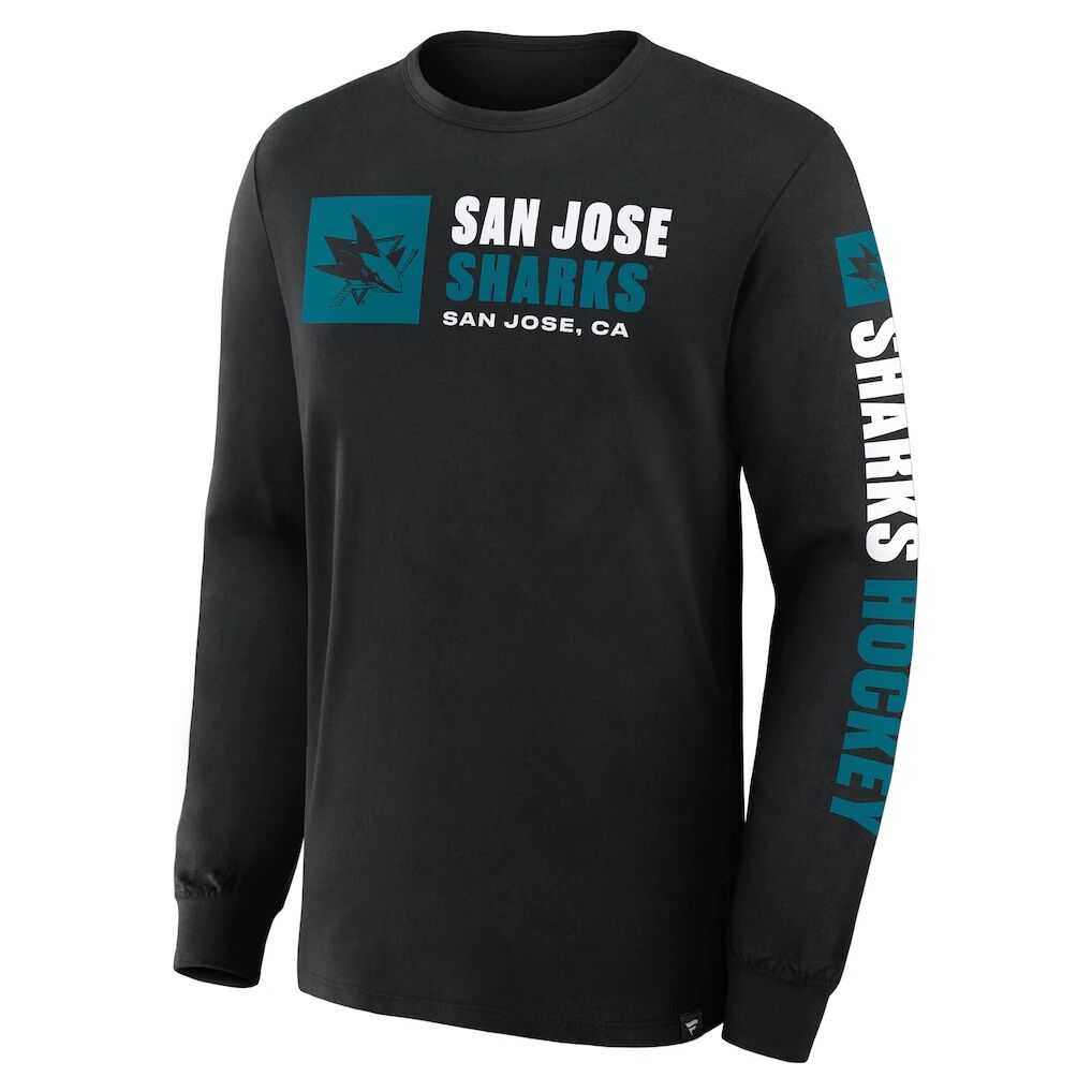 San Jose Sharks Fashion7 Goal Crease Legacy Long Sleeve T-Shirt