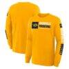 Nashville Predators Fashion7 Goal Crease Legacy Long Sleeve T-Shirt - Gold - Front View