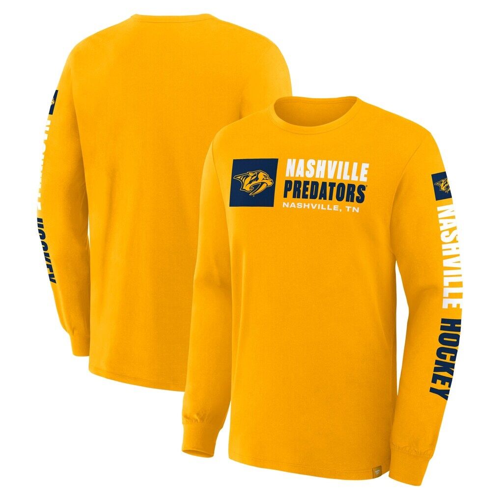 Nashville Predators Fashion7 Goal Crease Legacy Long Sleeve T-Shirt
