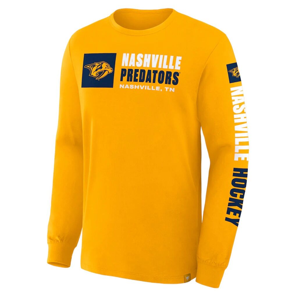 Nashville Predators Fashion7 Goal Crease Legacy Long Sleeve T-Shirt