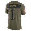 Jalen Hurts Philadelphia Eagles Nike 2025 Salute to Service Limited Jersey - - Detail View