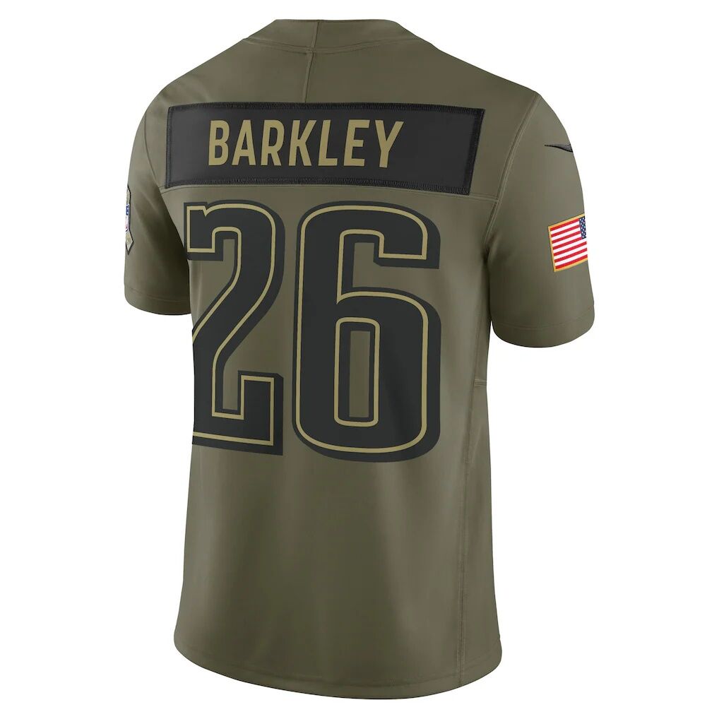 Saquon Barkley Philadelphia Eagles Nike 2025 Salute to Service Limited Jersey - Olive