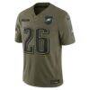 Saquon Barkley Philadelphia Eagles Nike 2025 Salute to Service Limited Jersey - - Side View