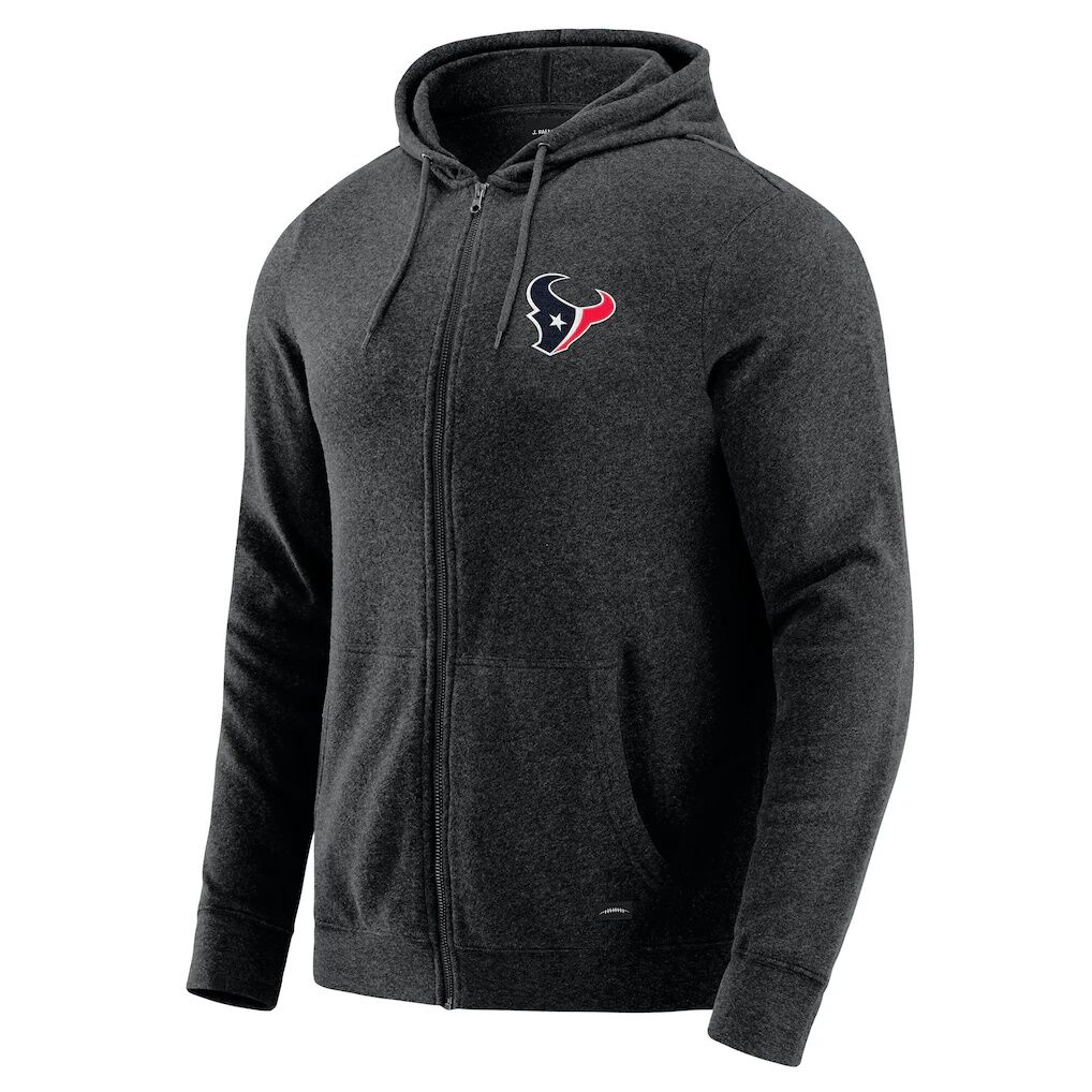 Houston Texans J. Palmer Players Lounge Tri-Blend Full-Zip Hoodie – Dark Heather Gray