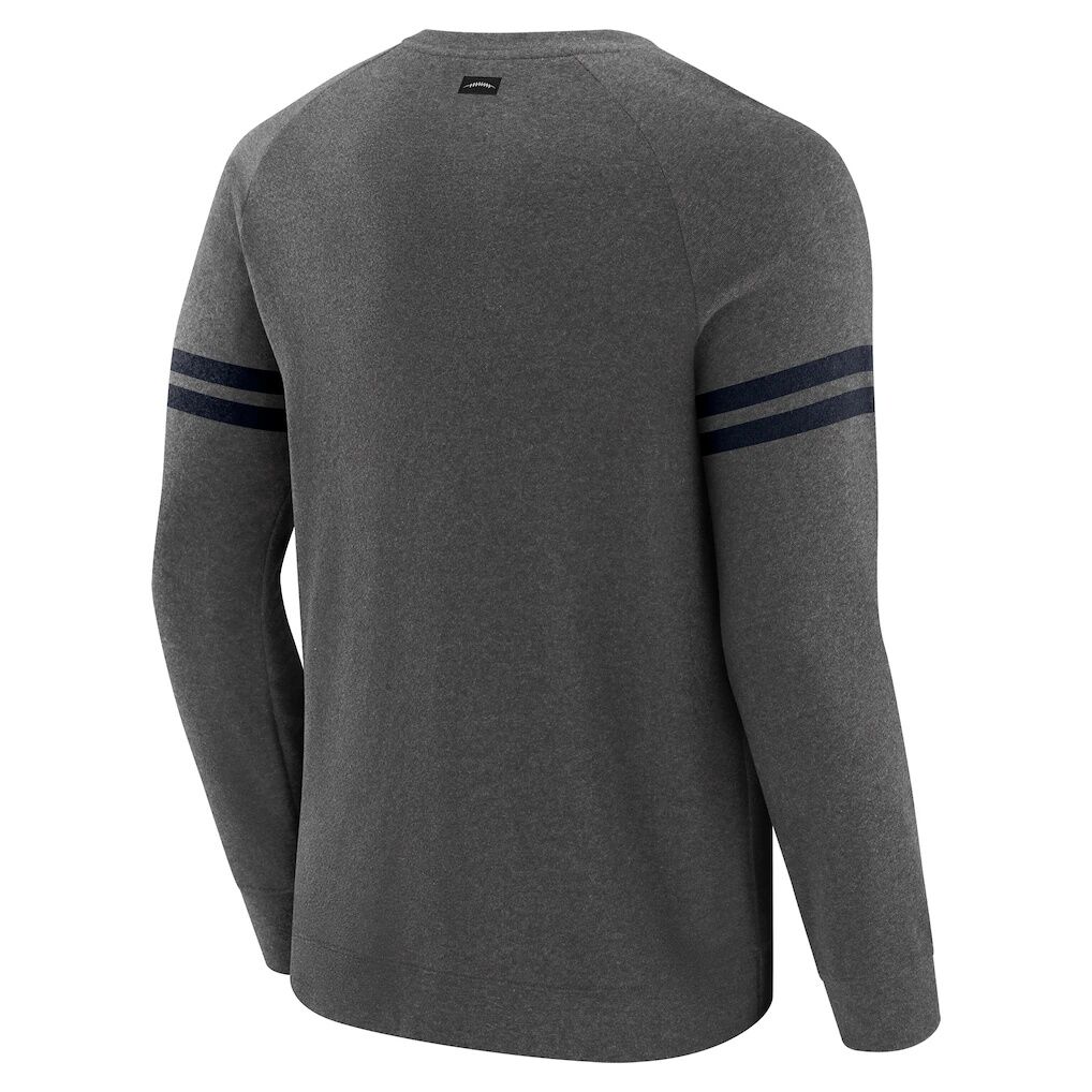 Houston Texans J. Palmer Players Lounge Raglan Tri-Blend Sweatshirt – Dark Heather Gray