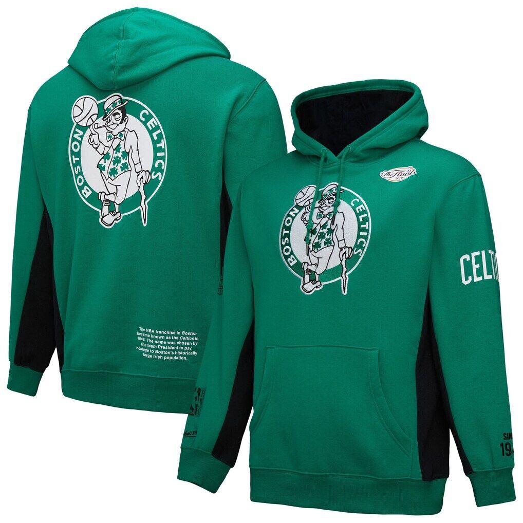 Boston Celtics Mitchell & Ness Hardwood Classics Team Origins Fleece Pullover Hoodie – Kelly Green