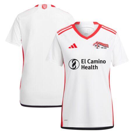 San Jose Earthquakes adidas Women's 2025 The 50 Kit Replica Jersey - White - Front View