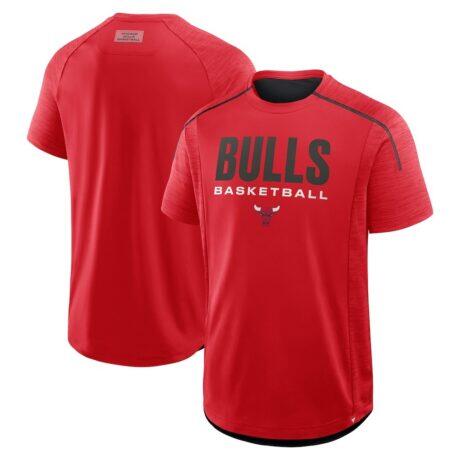 Chicago Bulls Fanatics Inbound Pass Play Practice T-Shirt - Red - Front View