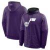 Utah Jazz Fashion7 Pick & Roll Defender Pullover Hoodie - Purple - Front View