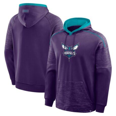 Charlotte Hornets Fashion7 Pick & Roll Defender Pullover Hoodie - Purple - Front View