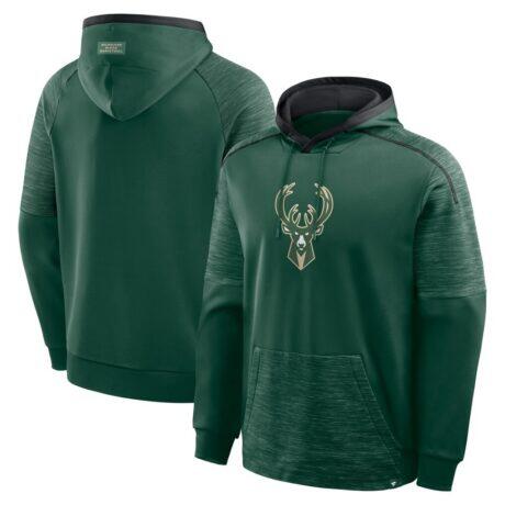 Milwaukee Bucks Fashion7 Pick & Roll Defender Pullover Hoodie - - Front View