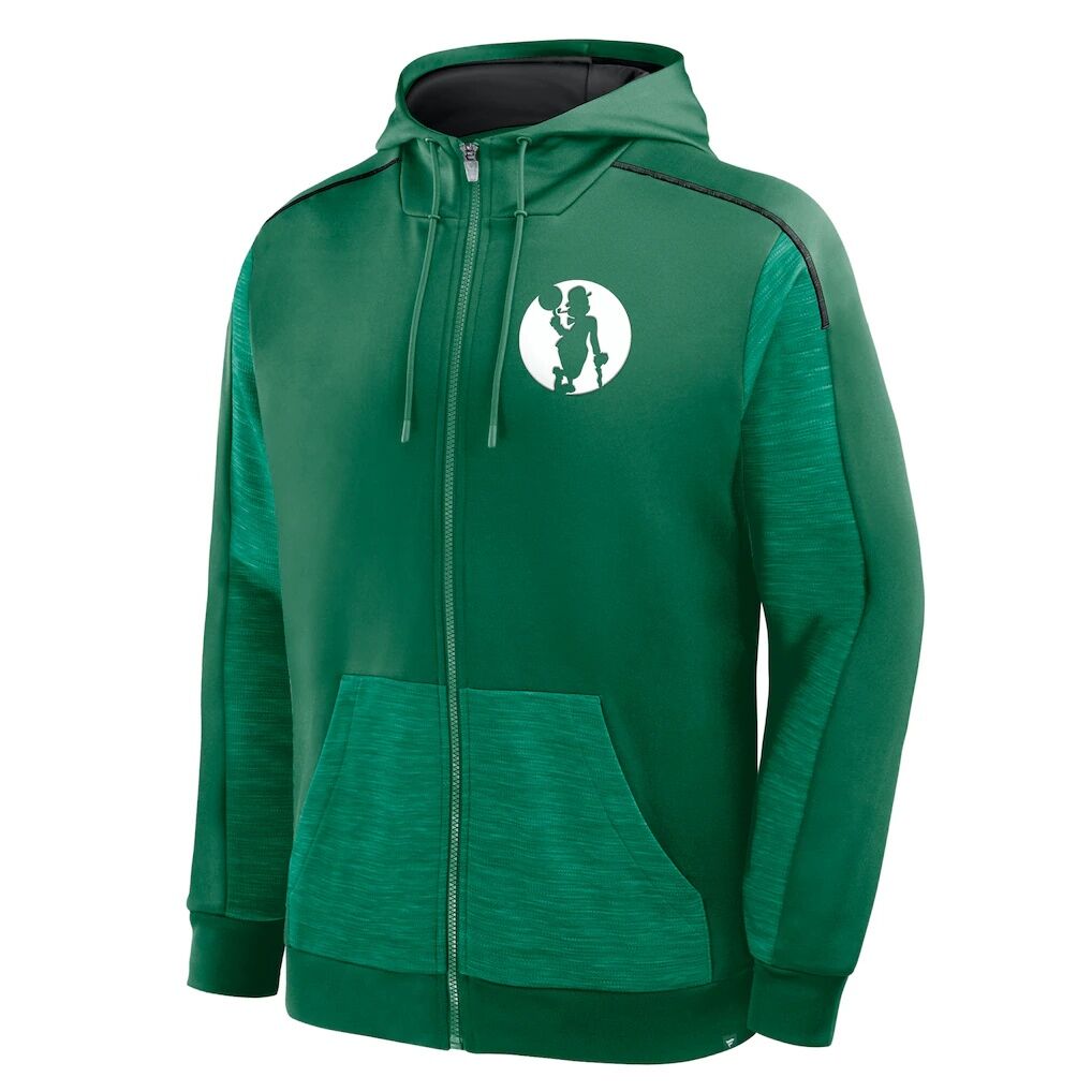 Boston Celtics Fanatics Back Door Cut Play Defender Full-Zip Hoodie – Kelly Green