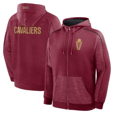 Cleveland Cavaliers Fanatics Back Door Cut Play Defender Full-Zip Hoodie - - Front View