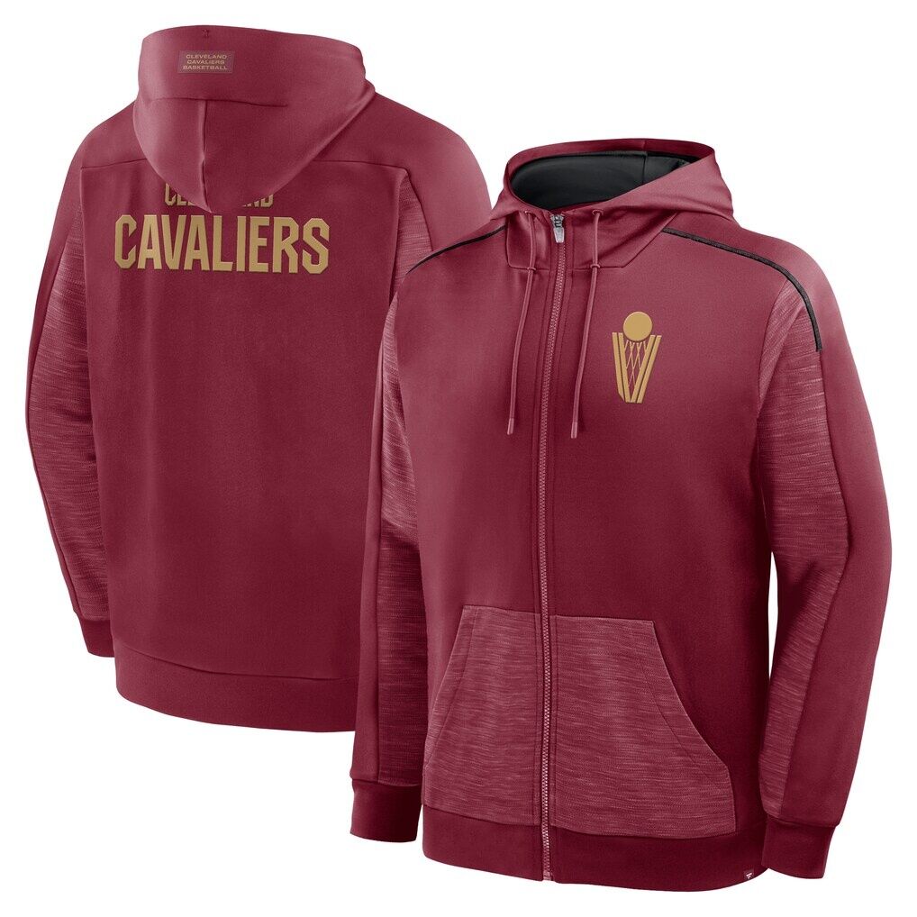 Cleveland Cavaliers Fanatics Back Door Cut Play Defender Full-Zip Hoodie – Wine