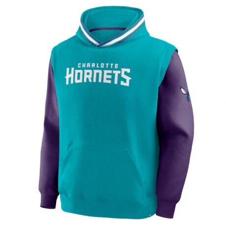 Charlotte Hornets Fashion7 Half Court Shot Clock Fastbreak Hoodie - - Alt1